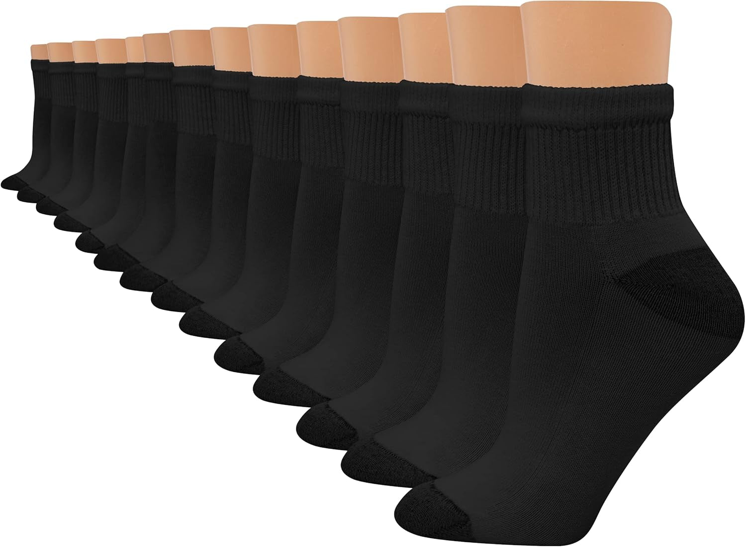Women's Moisture-Wicking Cushioned Athletic Socks - Crew, Ankle, and No-Show (14-Pack)