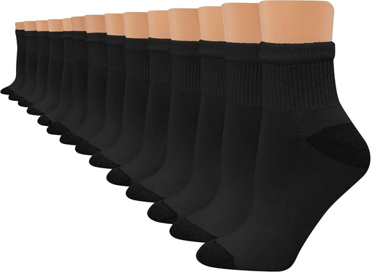 Women's Moisture-Wicking Cushioned Athletic Socks - Crew, Ankle, and No-Show (14-Pack)