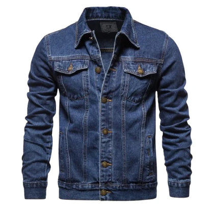 Men's Classic Trucker Denim Jacket with Adjustable Fit