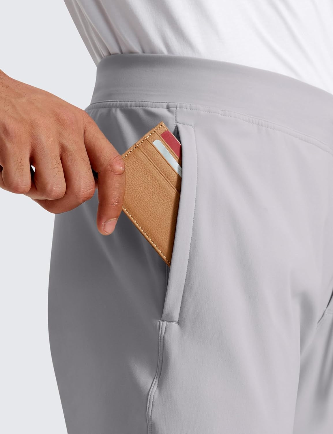 4-Way Stretch Athletic Joggers for Men 30"/32" - Track Golf Gym Workout Hiking Pants with Pockets