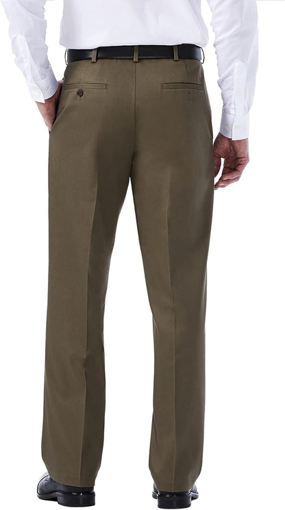 Men'S Premium No Iron Khaki Classic Fit Flat Front Casual Pant (Regular and Big & Tall Sizes)