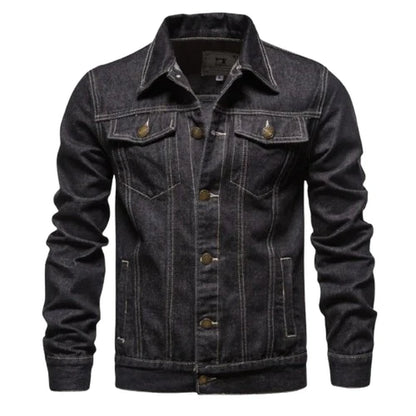 Men's Classic Trucker Denim Jacket with Adjustable Fit