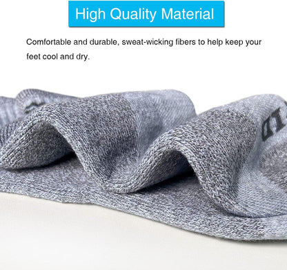 Men's Performance Cushioned Running Ankle Socks - Pack of 6