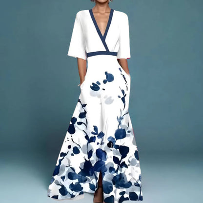 Michelle™ - Elegant Floral Wrap Dress