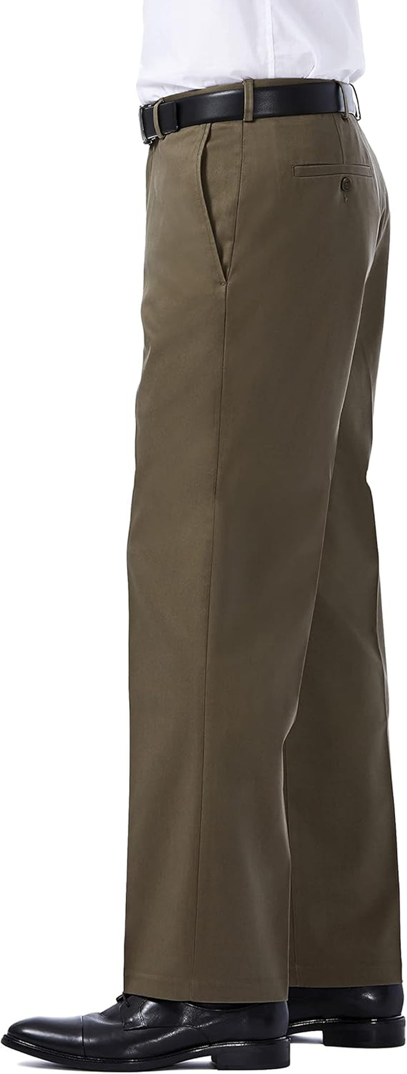 Men'S Premium No Iron Khaki Classic Fit Flat Front Casual Pant (Regular and Big & Tall Sizes)